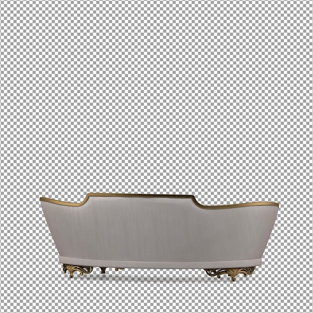 sofa in 3d rendering isolated