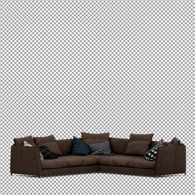 sofa in 3d rendering isolated