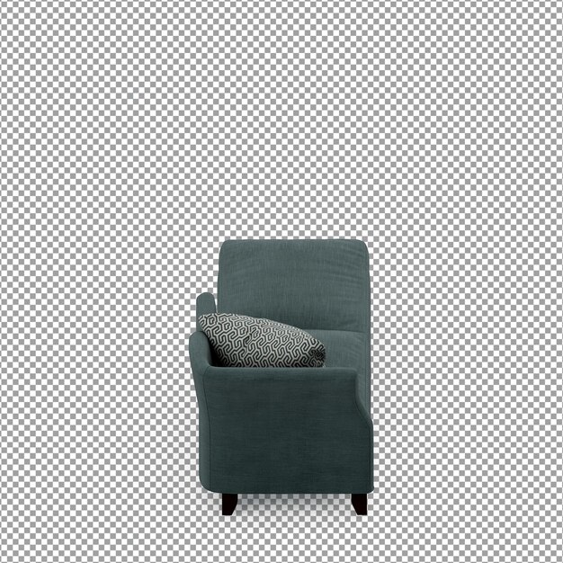 sofa in 3d rendering isolated