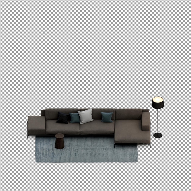 Sofa in 3d-rendering isoliert