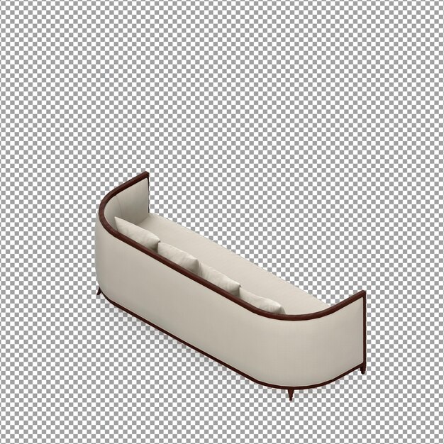 Sofa in 3D-Rendering isoliert