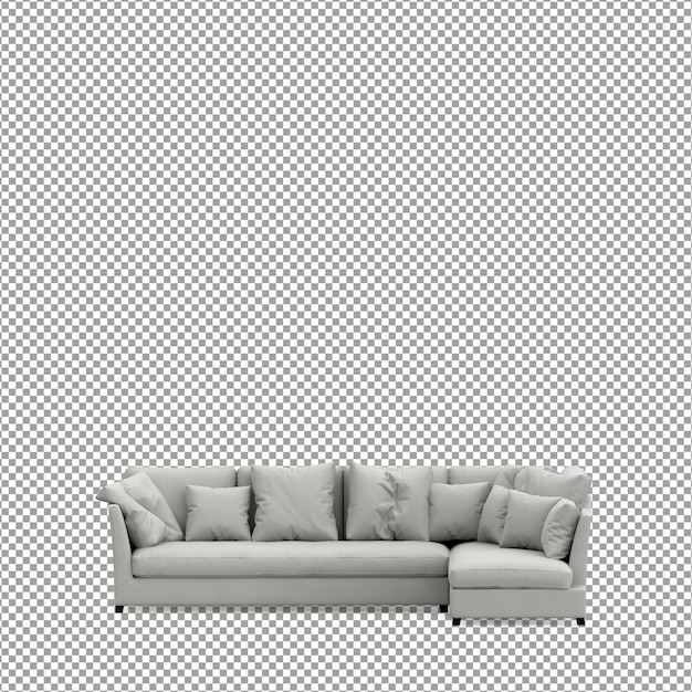 Sofa in 3D-Rendering isoliert
