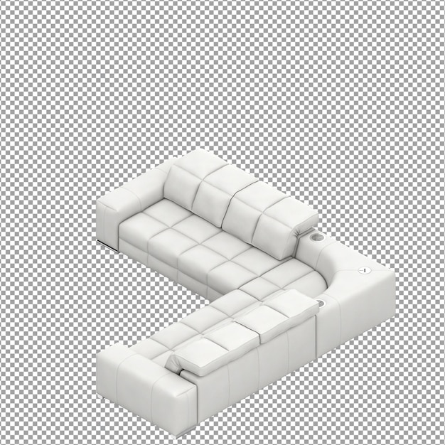 Sofa in 3D-Rendering isoliert