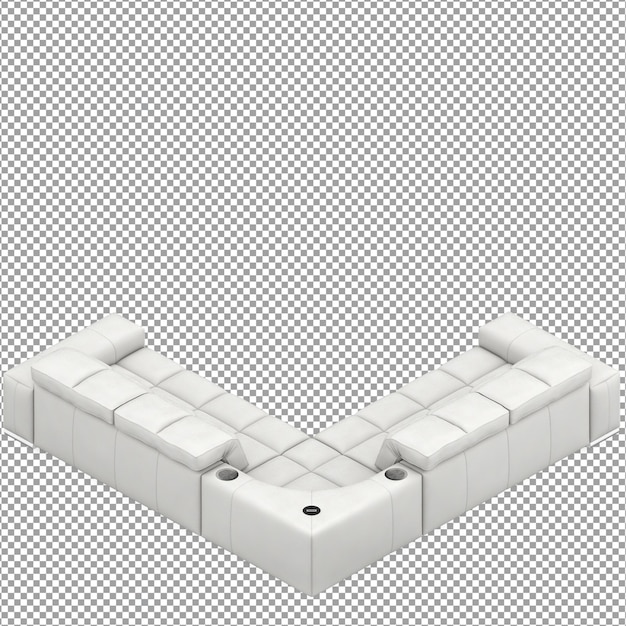 Sofa in 3D-Rendering isoliert