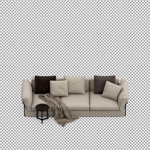 Sofa in 3D-Rendering isoliert