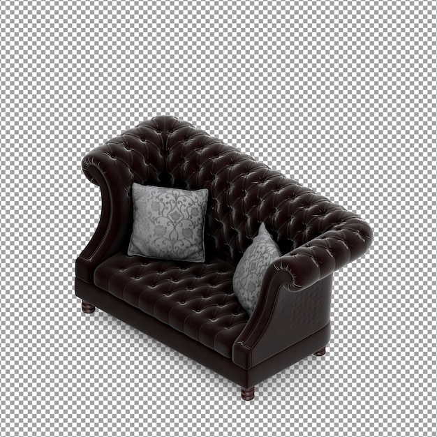 Sofa in 3D-Rendering isoliert