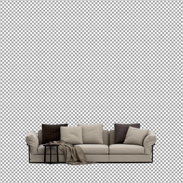 Sofa in 3D-Rendering isoliert