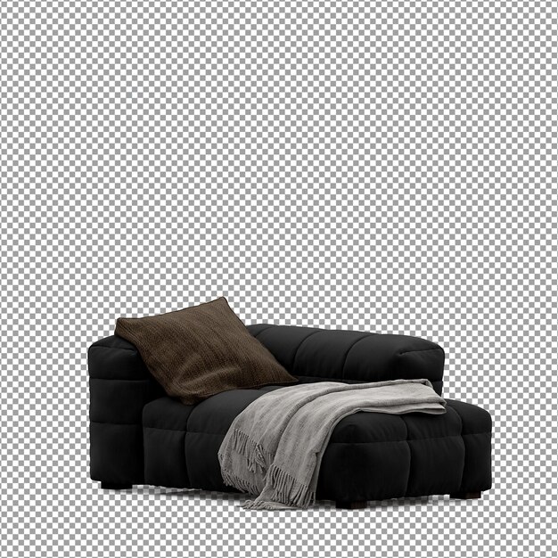 Sofa in 3D-Rendering isoliert