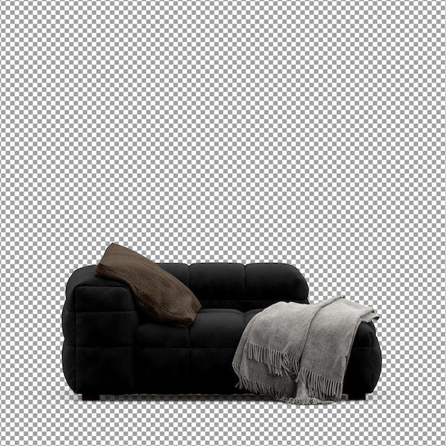 Sofa in 3D-Rendering isoliert