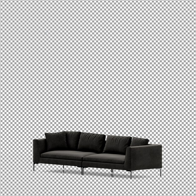 Sofa in 3D-Rendering isoliert
