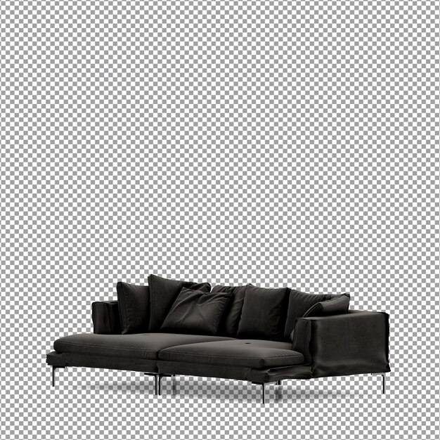 Sofa in 3D-Rendering isoliert
