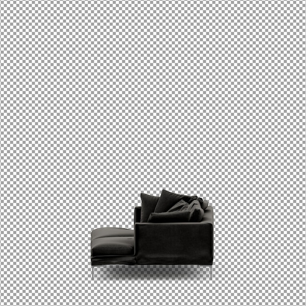 Sofa in 3D-Rendering isoliert