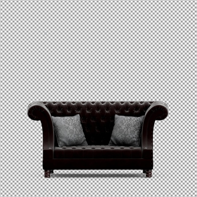 Sofa in 3D-Rendering isoliert