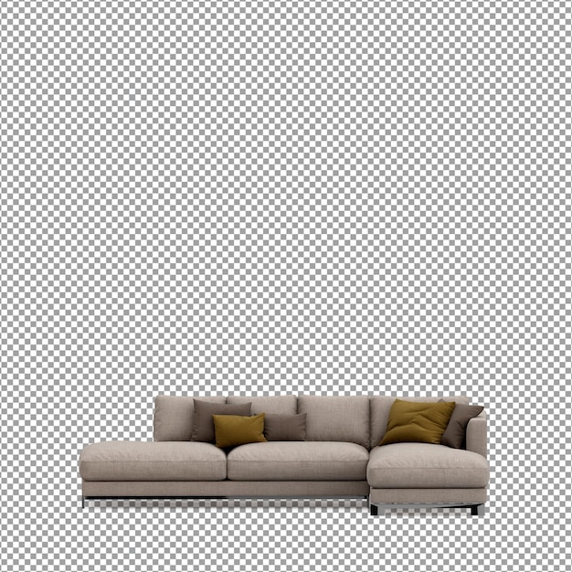 Sofa in 3D-Rendering isoliert