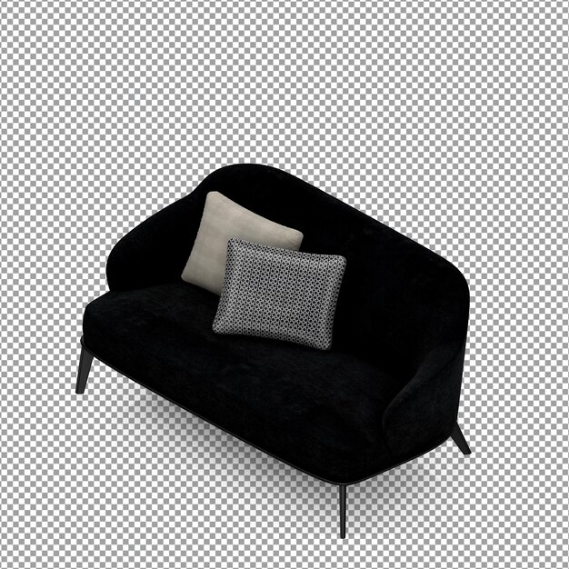 Sofa in 3D-Rendering isoliert