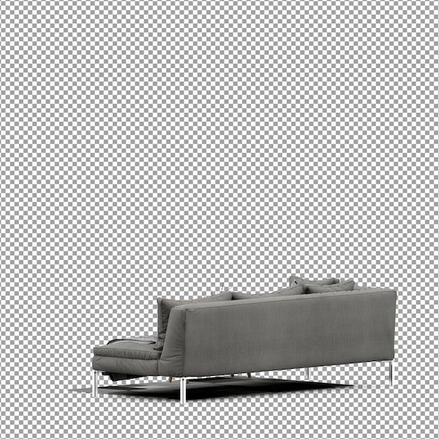 Sofa in 3D-Rendering isoliert
