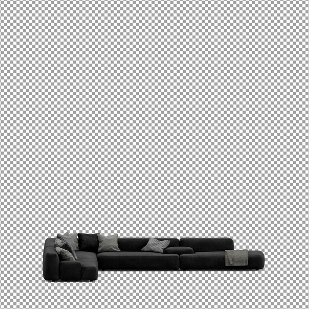 Sofa in 3D-Rendering isoliert