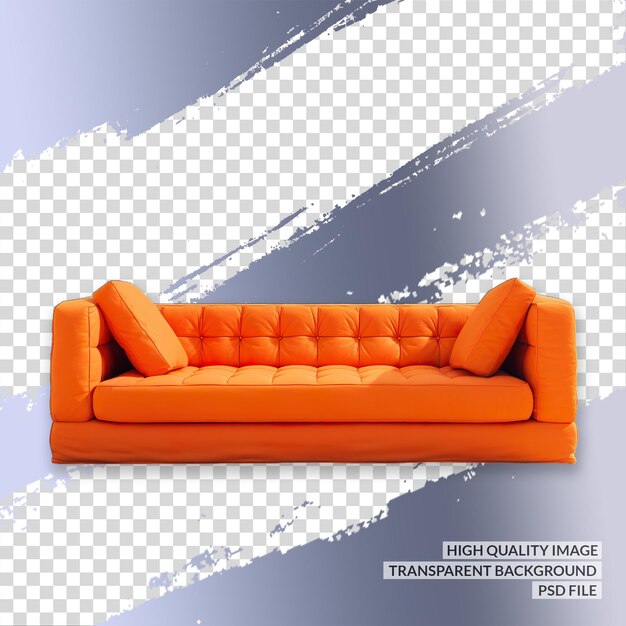 PSD sofá isolado em fundo branco 3d png clipart transparente fundo isolado