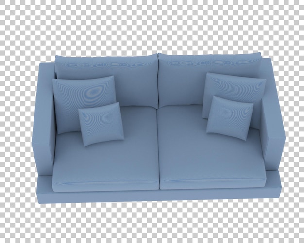 PSD sofa isolé sur un fond transparent illustration de rendu 3d