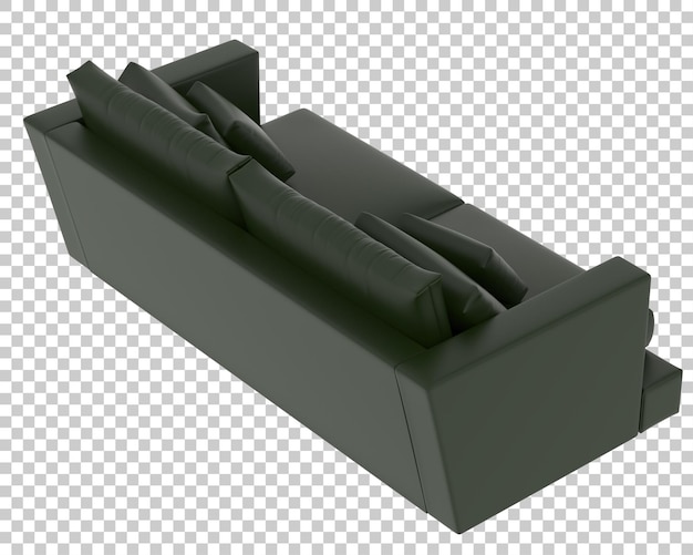 Sofa isoliert auf durchsichtigem Hintergrund 3D-Rendering-Illustration
