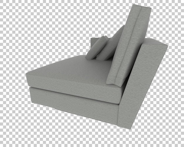 Sofa isoliert auf durchsichtigem Hintergrund 3D-Rendering-Illustration