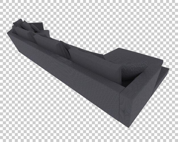 Sofa isoliert auf durchsichtigem Hintergrund 3D-Rendering-Illustration