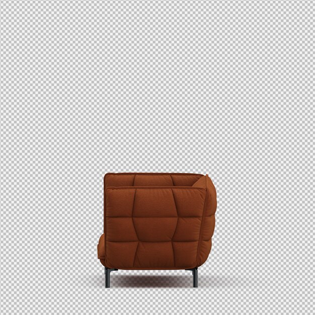 Sofá isométrico 3D aislado render