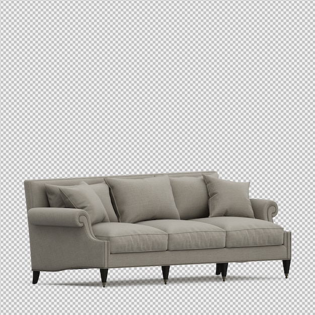 Sofá isométrico 3D aislado render