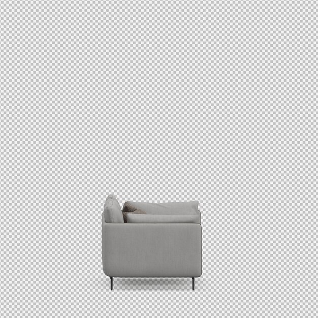 Sofá isométrico 3D aislado render