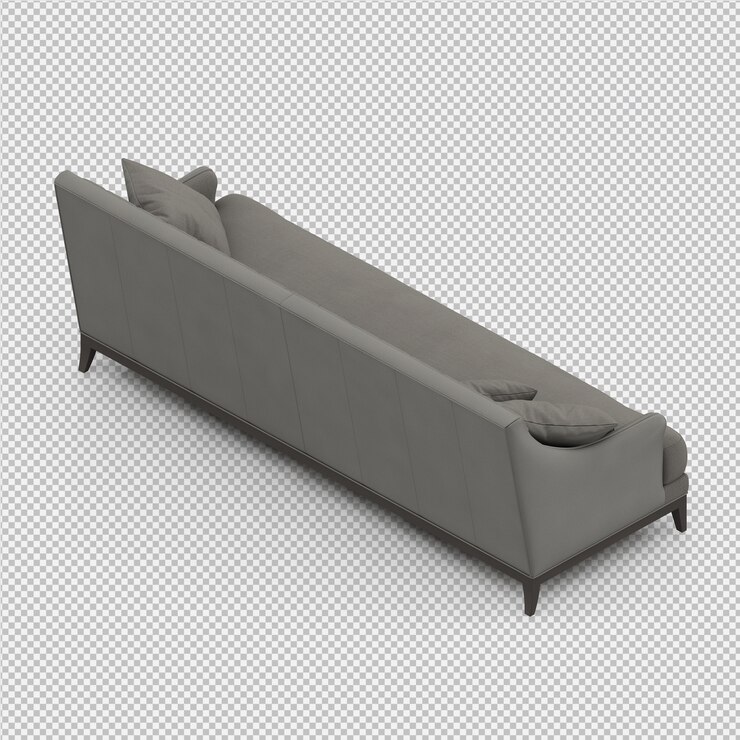 PSD sofá isométrico 3d aislado render