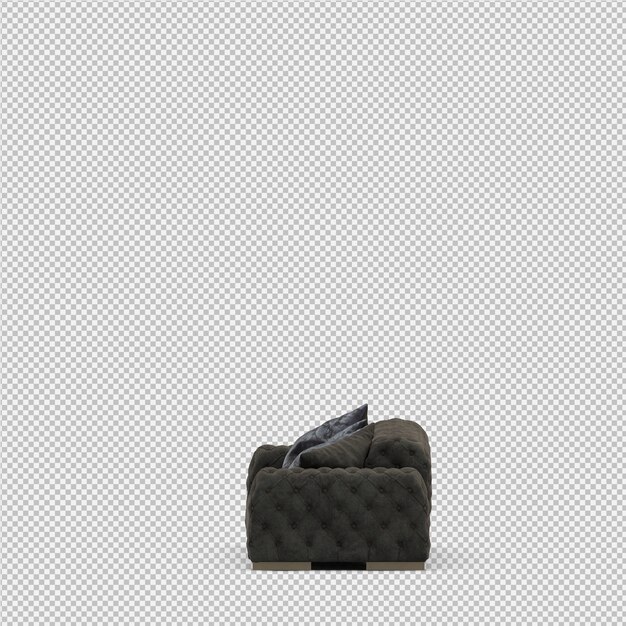 Sofá isométrico 3D render aislado