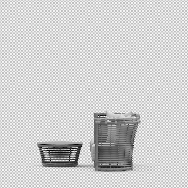 PSD sofá isométrico 3d render aislado