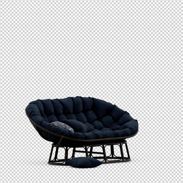 Sofá isométrico 3D Render aislado