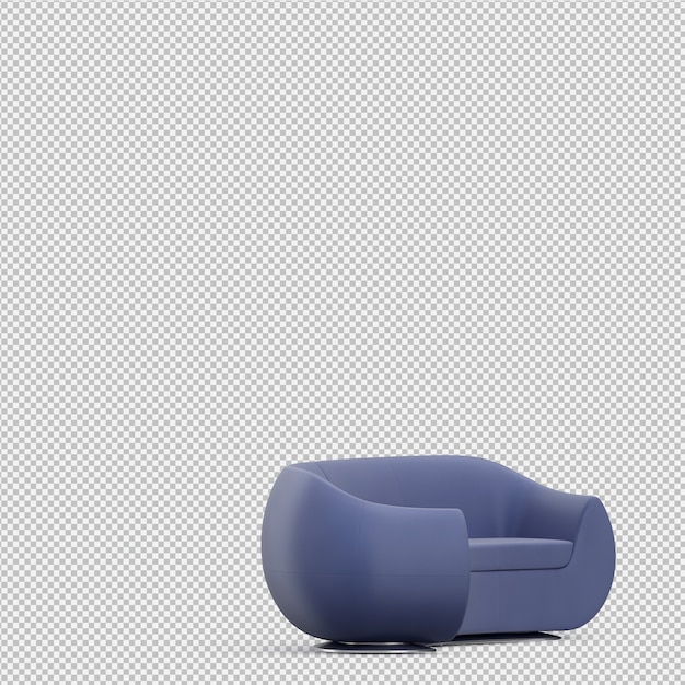 Sofá isométrico 3D Render