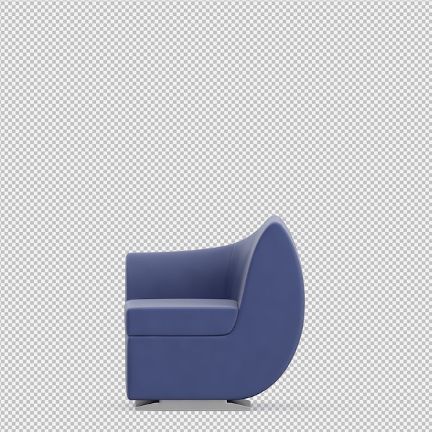 Sofá isométrico 3D Render