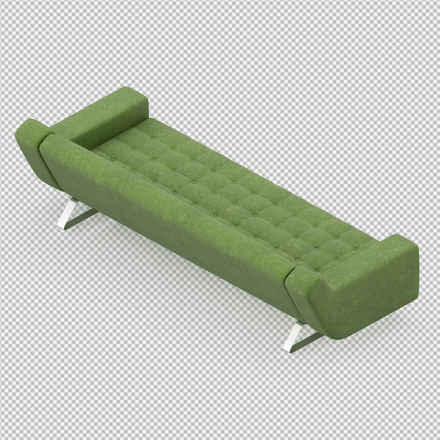 Sofá isométrico 3D Render
