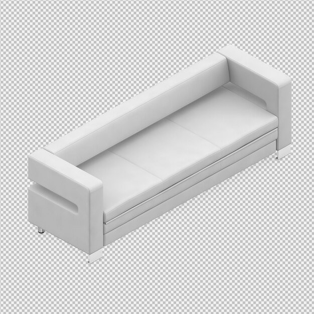 Sofá isométrico 3D Render