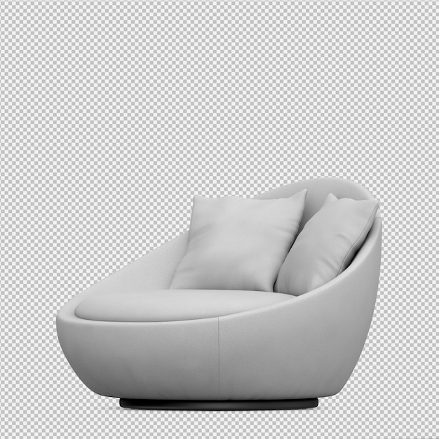 Sofá isométrico 3D Render