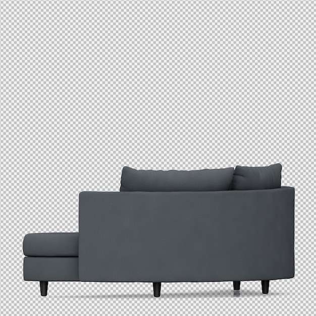 Sofá isométrico 3D Render