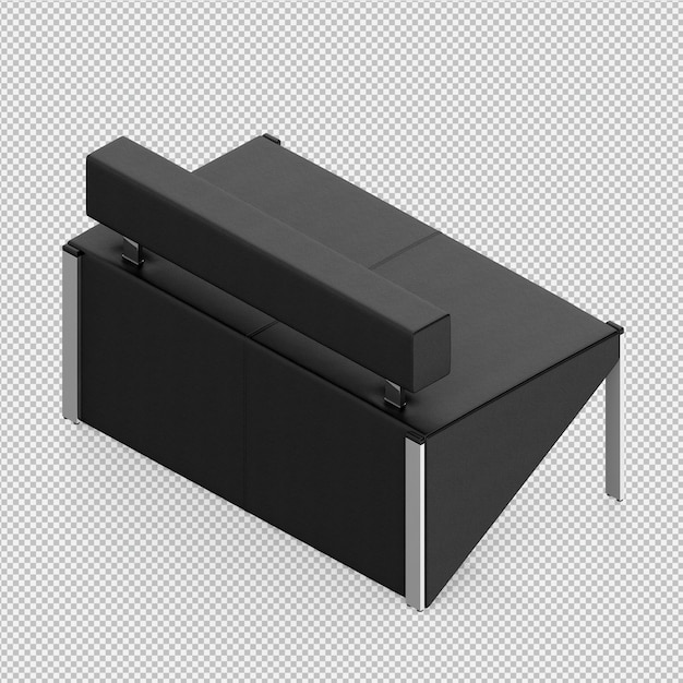 Sofá isométrico 3D Render