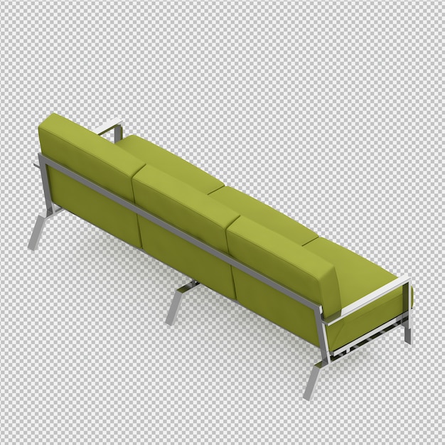 Sofá isométrico 3D Render
