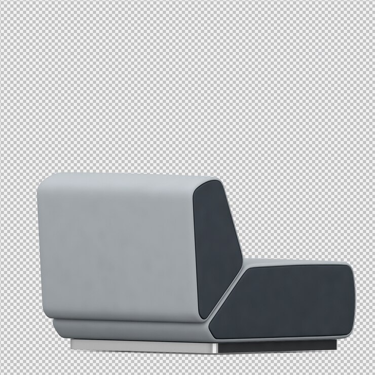 PSD sofá isométrico 3d render