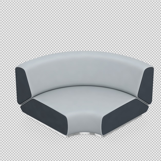 Sofá isométrico 3D Render