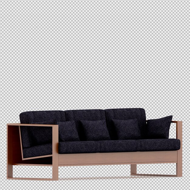 Sofá isométrico 3D Render