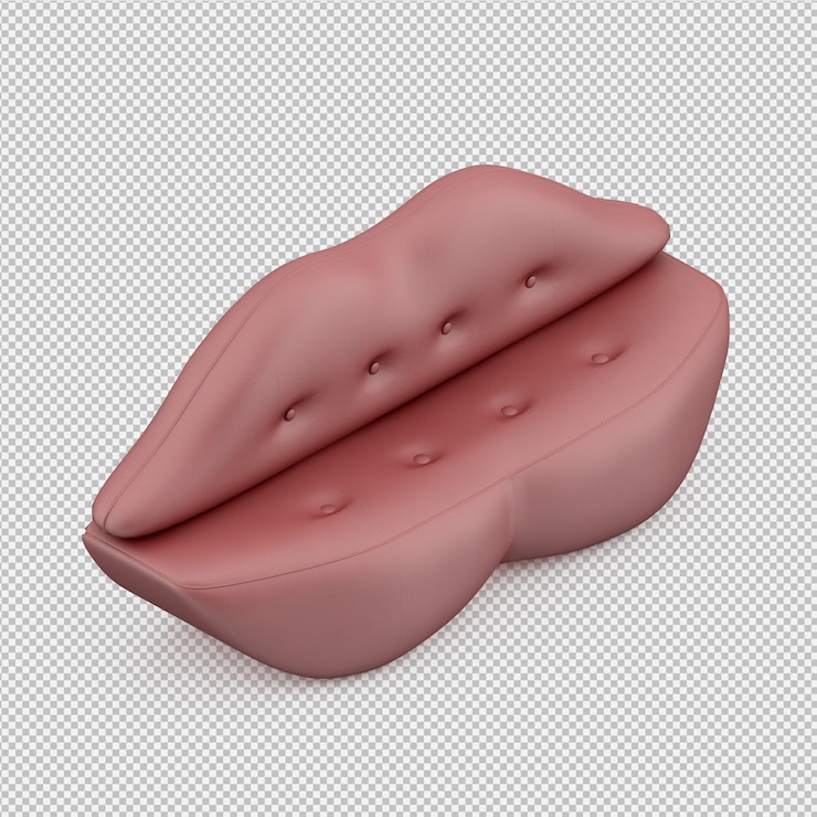 PSD sofá isométrico 3d render