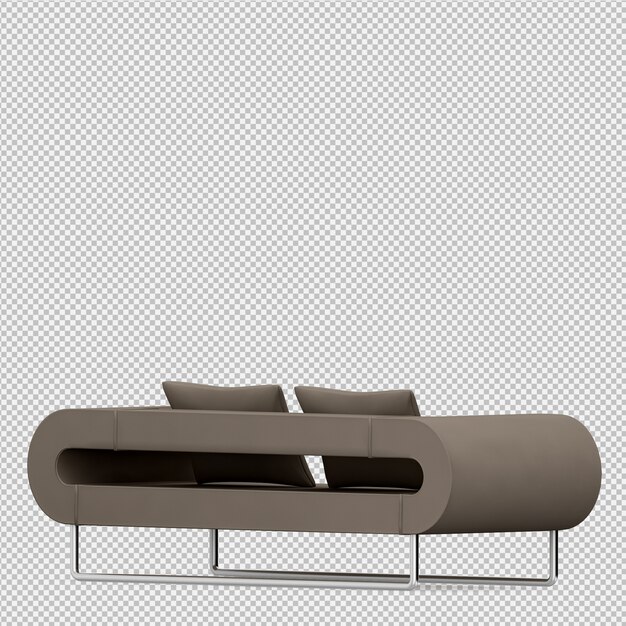 Sofá isométrico 3D Render