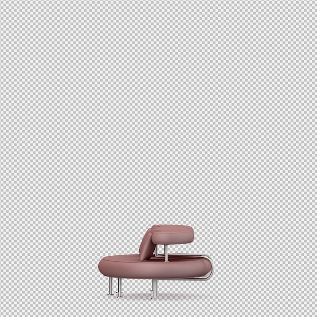 Sofá isométrico 3D Render