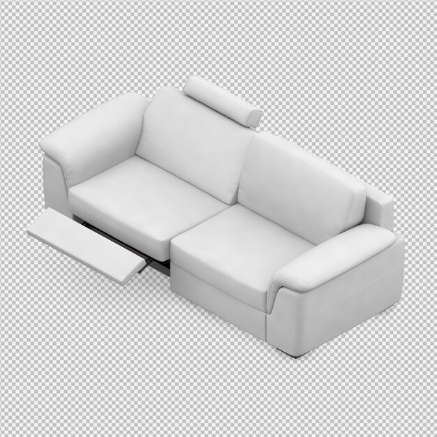 Sofá isométrico 3D Render