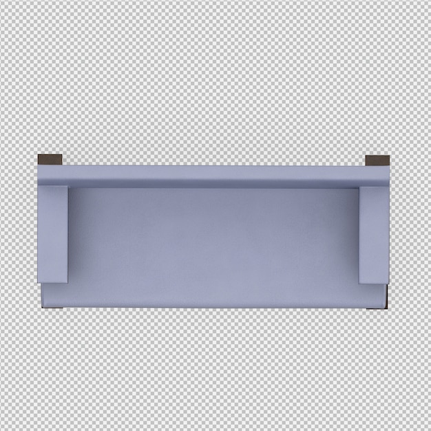 Sofá isométrico 3D Render