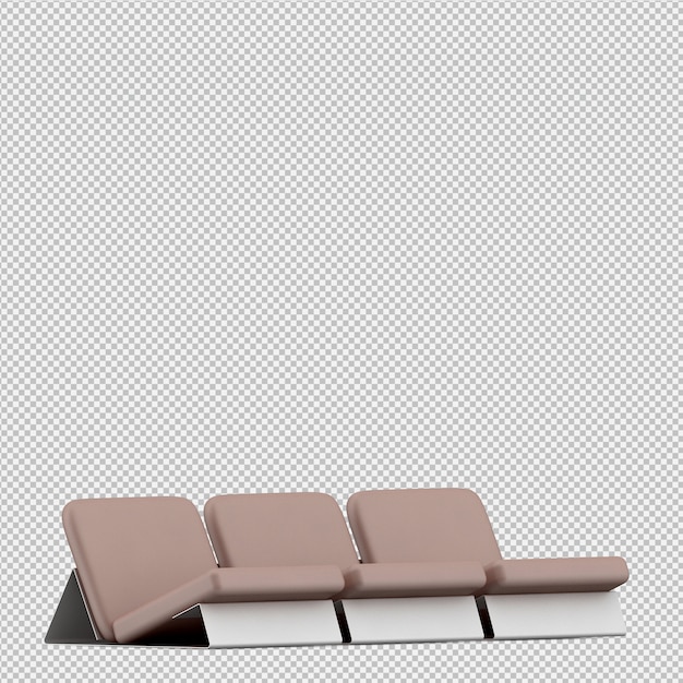 Sofá isométrico 3D Render